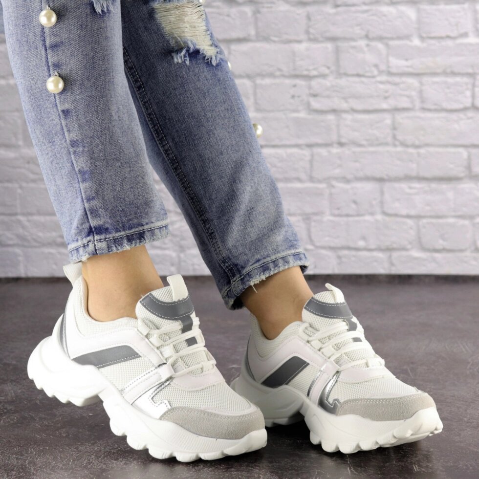 Жіночі кросівки Fashion Dexter 1546 38 розмір 23,5 см Білий від компанії Shock km ua - фото 1