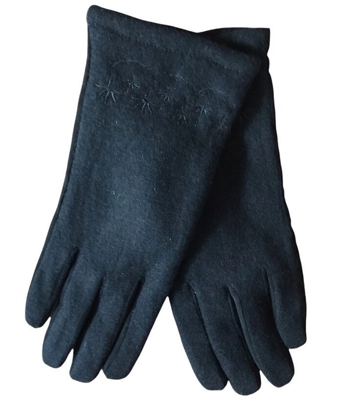 Жіночі рукавички комбіновані Замша і кашемір Маленькі від компанії Shock km ua - фото 1