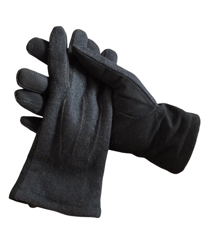 Жіночі рукавички комбіновані Замша і кашемір Середні від компанії Shock km ua - фото 1