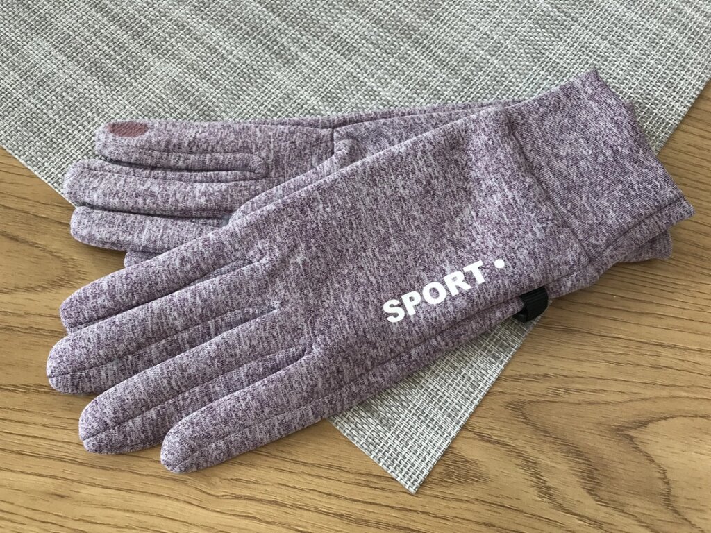 Жіночі рукавички рожево-фіолетові Sport від компанії Shock km ua - фото 1
