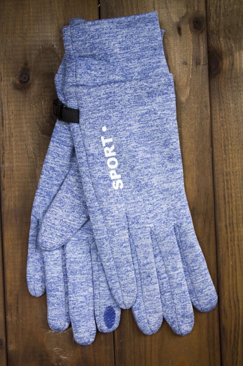 Жіночі рукавички сині Sport від компанії Shock km ua - фото 1