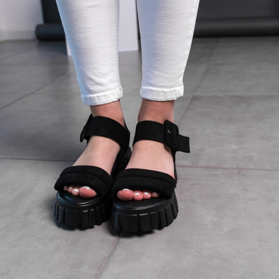 Жіночі сандалі Fashion Fern 3620 39 розмір 25 см Чорний від компанії Shock km ua - фото 1
