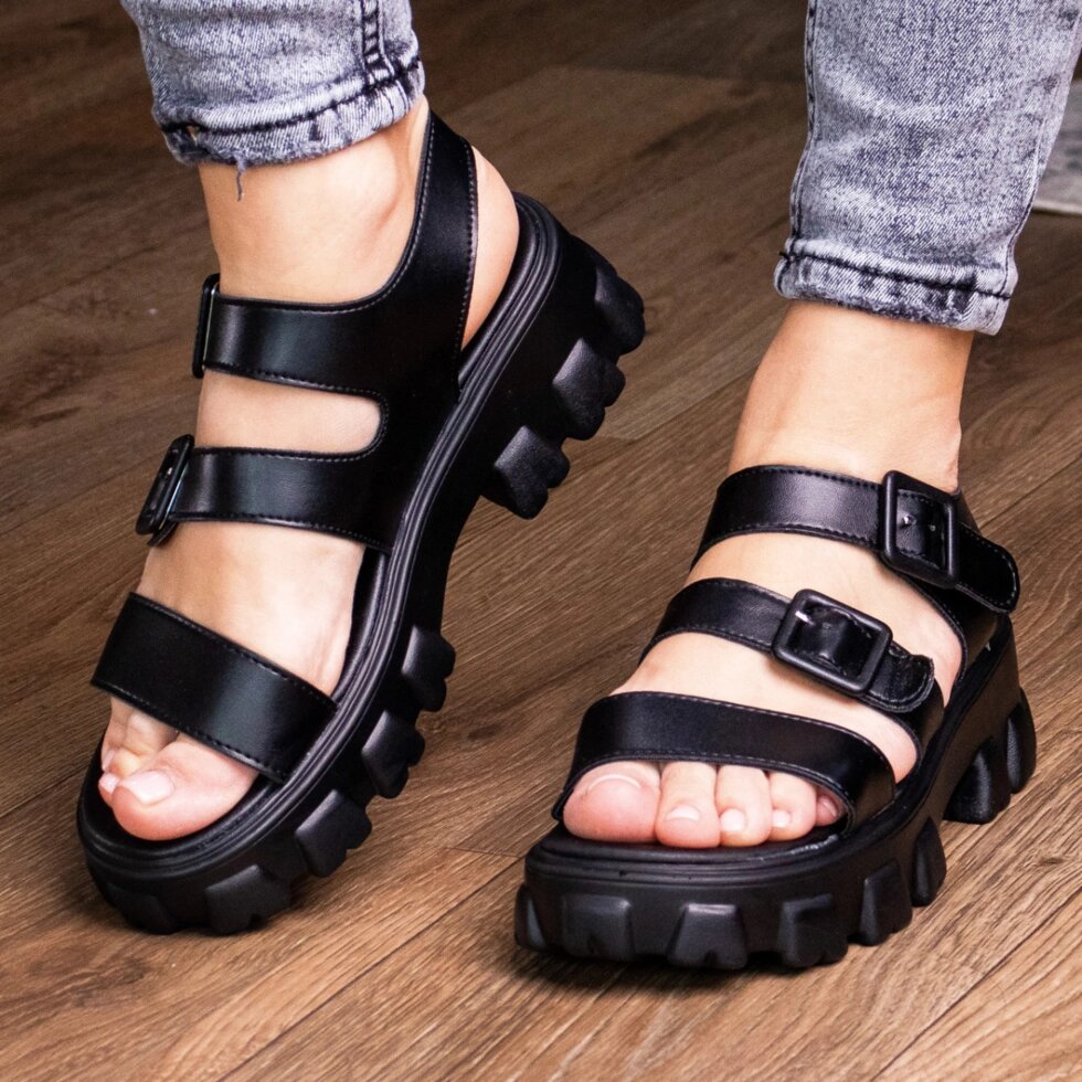 Жіночі сандалі Fashion Paloma 3019 38 розмір 24,5 см Чорний від компанії Shock km ua - фото 1