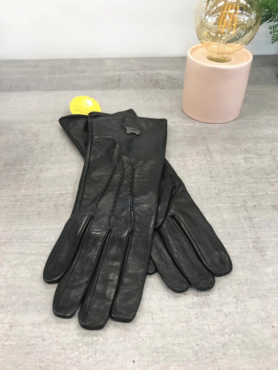 Жіночі шкіряні подовжені рукавички 788s2 від компанії Shock km ua - фото 1