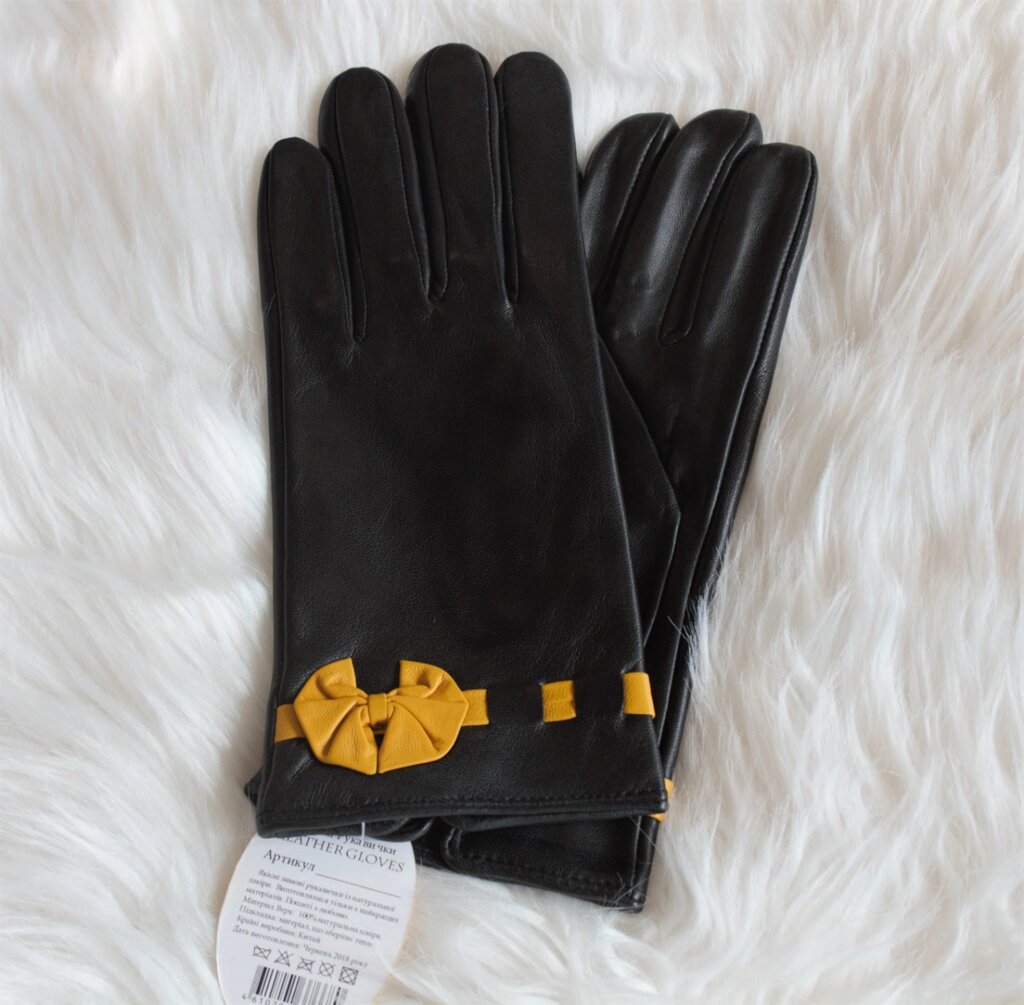 Жіночі шкіряні рукавички 781s1 від компанії Shock km ua - фото 1