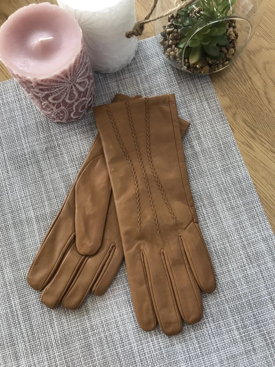 Жіночі шкіряні рукавички 812s1 від компанії Shock km ua - фото 1