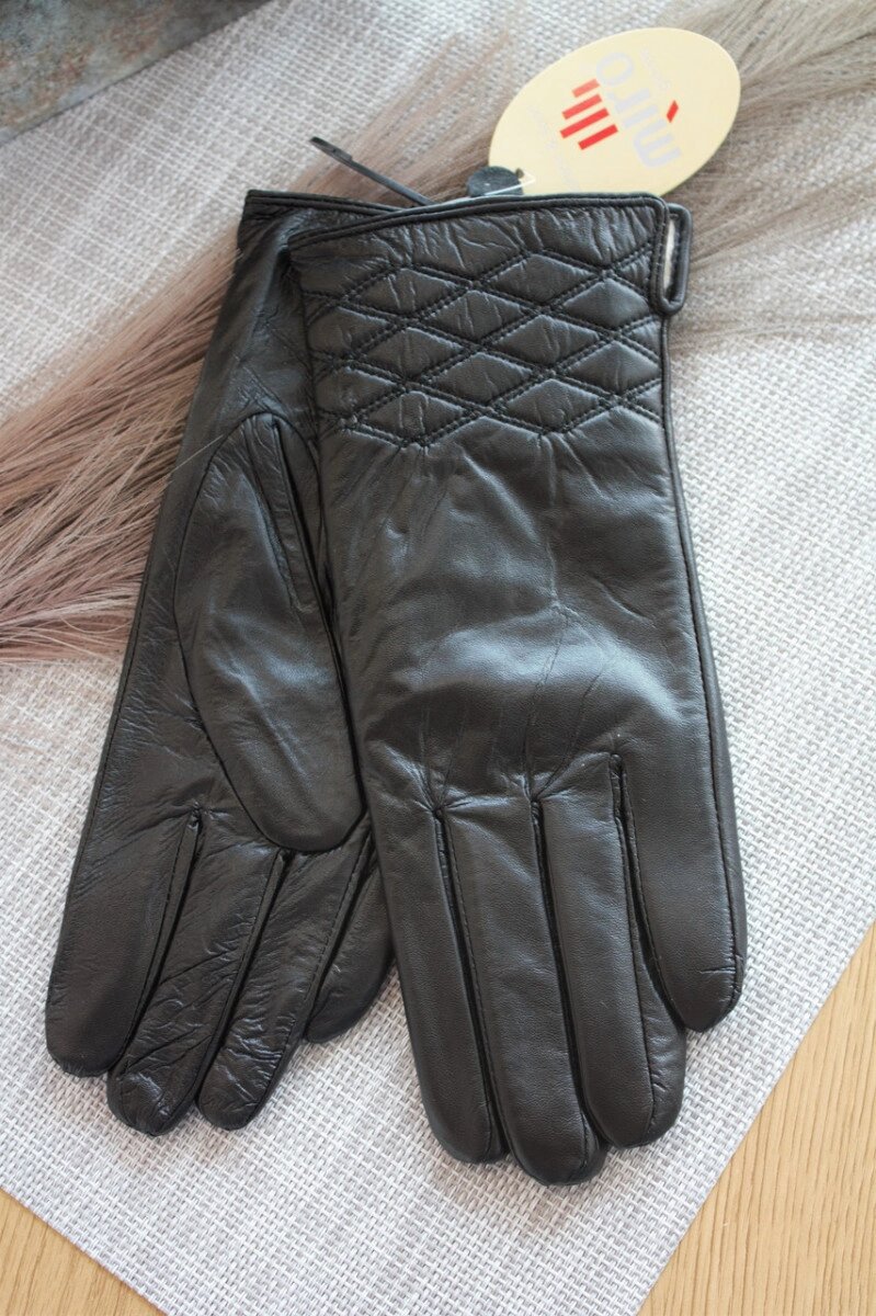 Жіночі шкіряні рукавички МАЛЬЕНЬКІ -W003 7 РР від компанії Shock km ua - фото 1