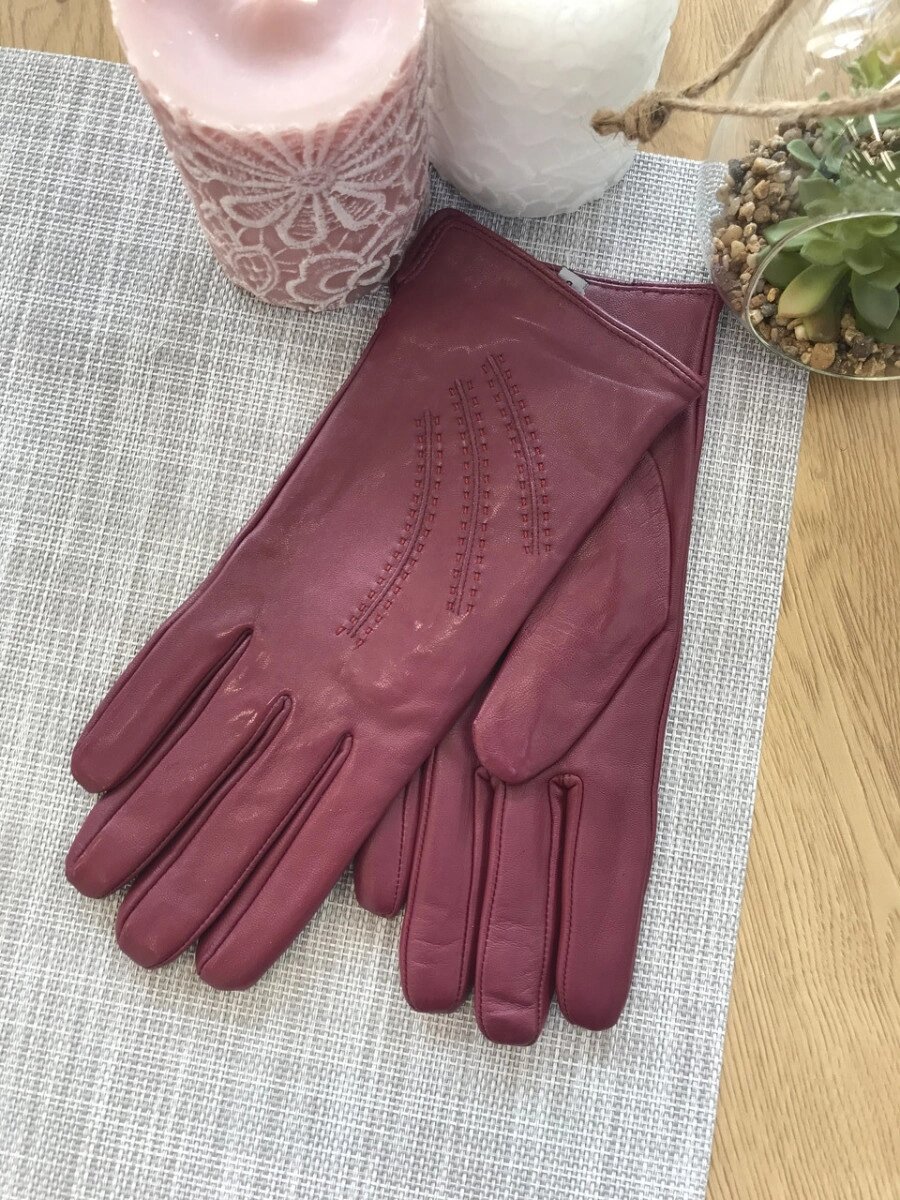 Жіночі шкіряні рукавички Маленькі від компанії Shock km ua - фото 1