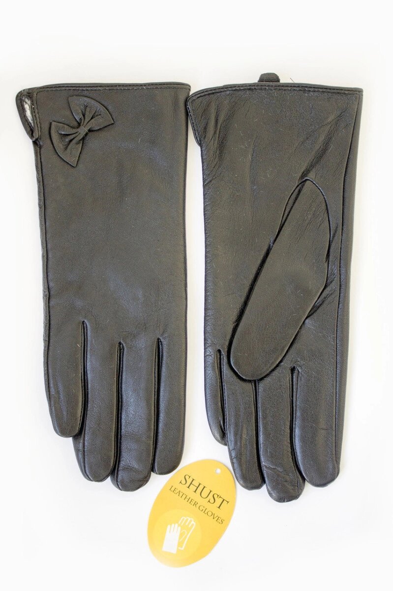 Жіночі шкіряні рукавички В'ЯЗКА Маленькі 2-369s1 від компанії Shock km ua - фото 1