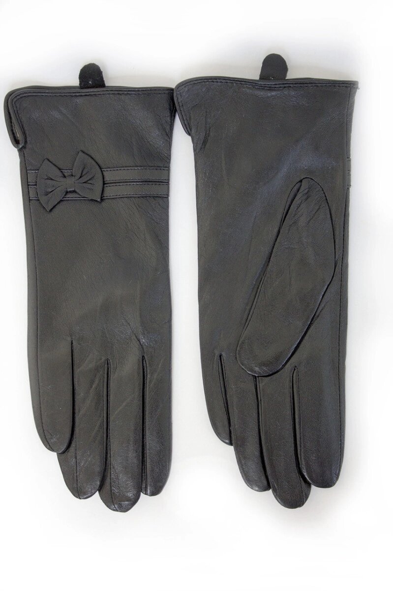 Жіночі шкіряні рукавички В'ЯЗКА СЕНСОРНІ Маленькі 377s1 від компанії Shock km ua - фото 1