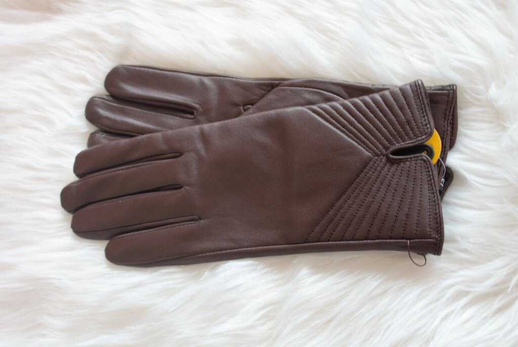 Жіночі шкіряні рукавички Великий від компанії Shock km ua - фото 1