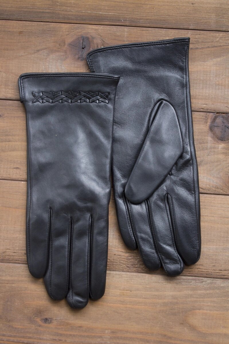 Жіночі шкіряні сенсорні рукавички 1-942s2 від компанії Shock km ua - фото 1