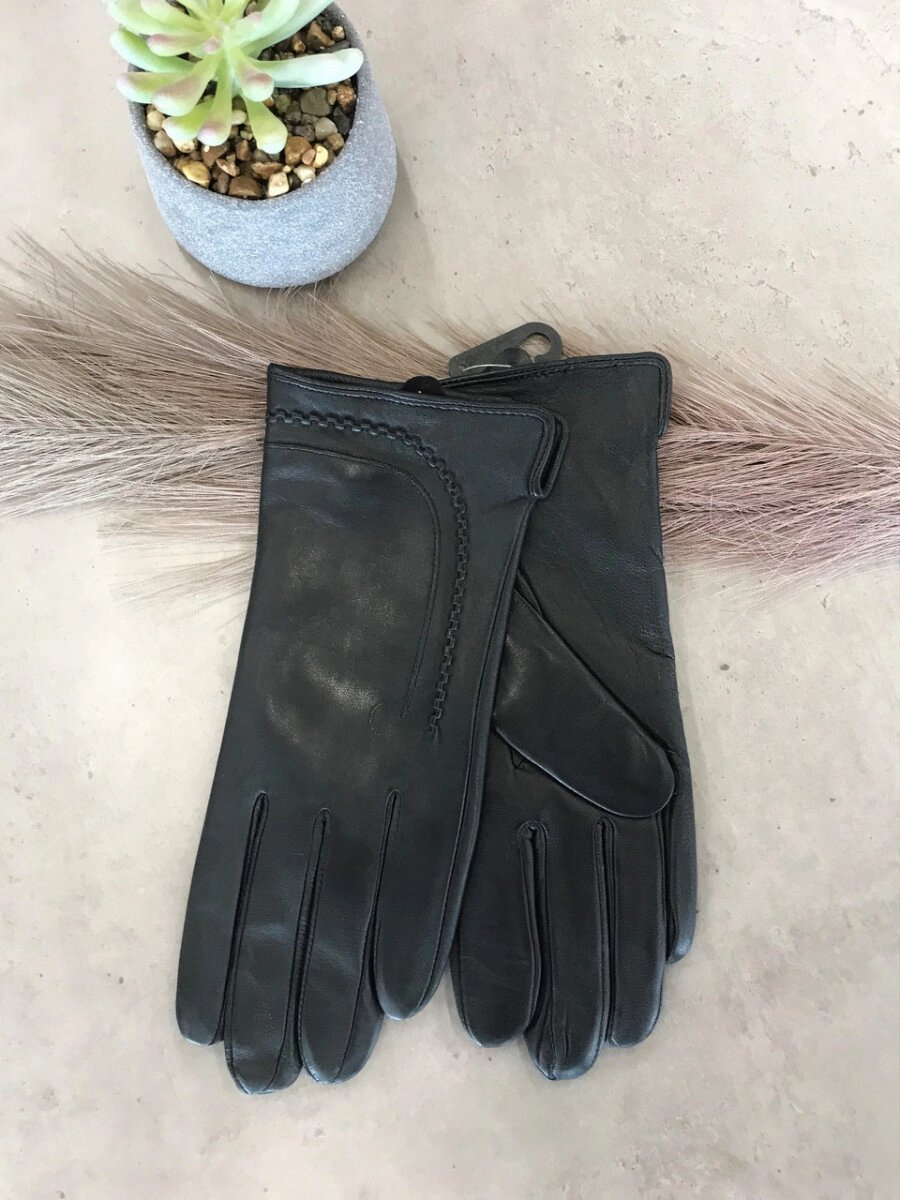 Жіночі шкіряні сенсорні рукавички 1-944s2 від компанії Shock km ua - фото 1