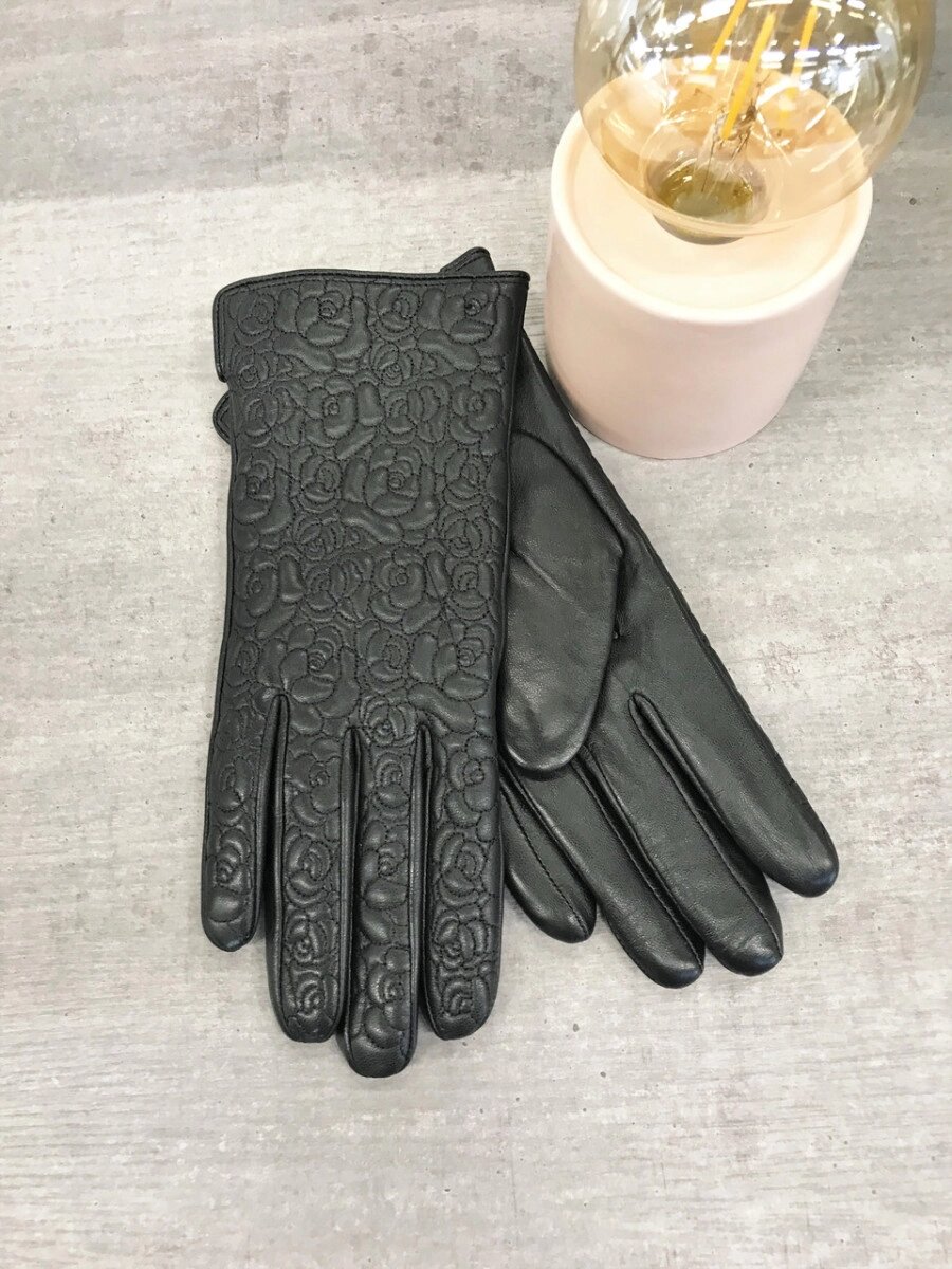 Жіночі шкіряні сенсорні рукавички 1-947s2 від компанії Shock km ua - фото 1