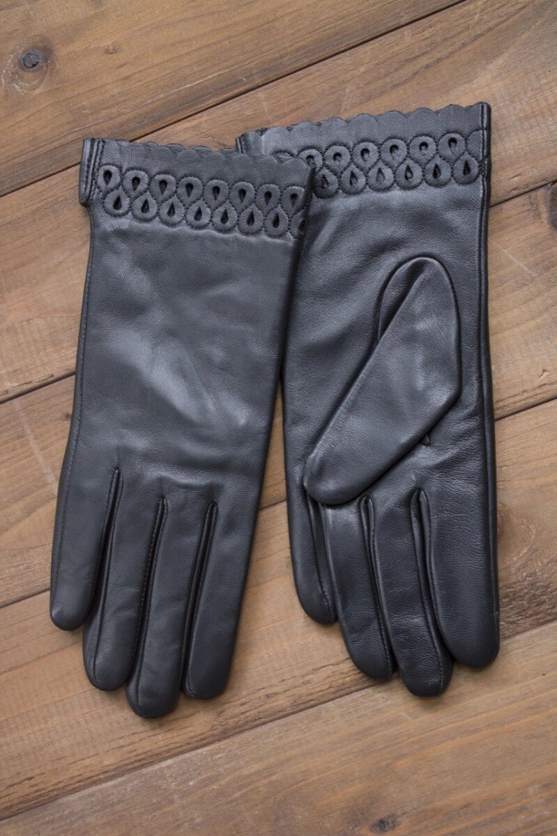 Жіночі шкіряні сенсорні рукавички 3-949s2 від компанії Shock km ua - фото 1