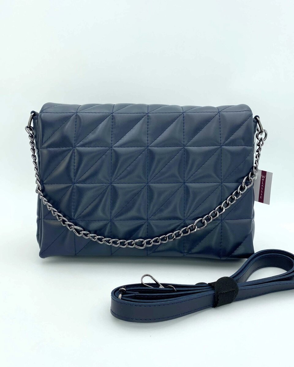 Жіночі сумка «Грет» темно-синя від компанії Shock km ua - фото 1