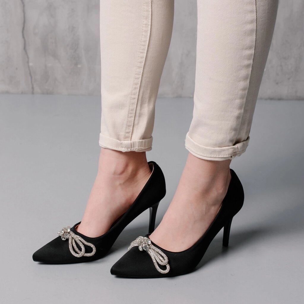 Жіночі туфлі Fashion Chui 3984 38 розмір 24,5 см Чорний від компанії Shock km ua - фото 1