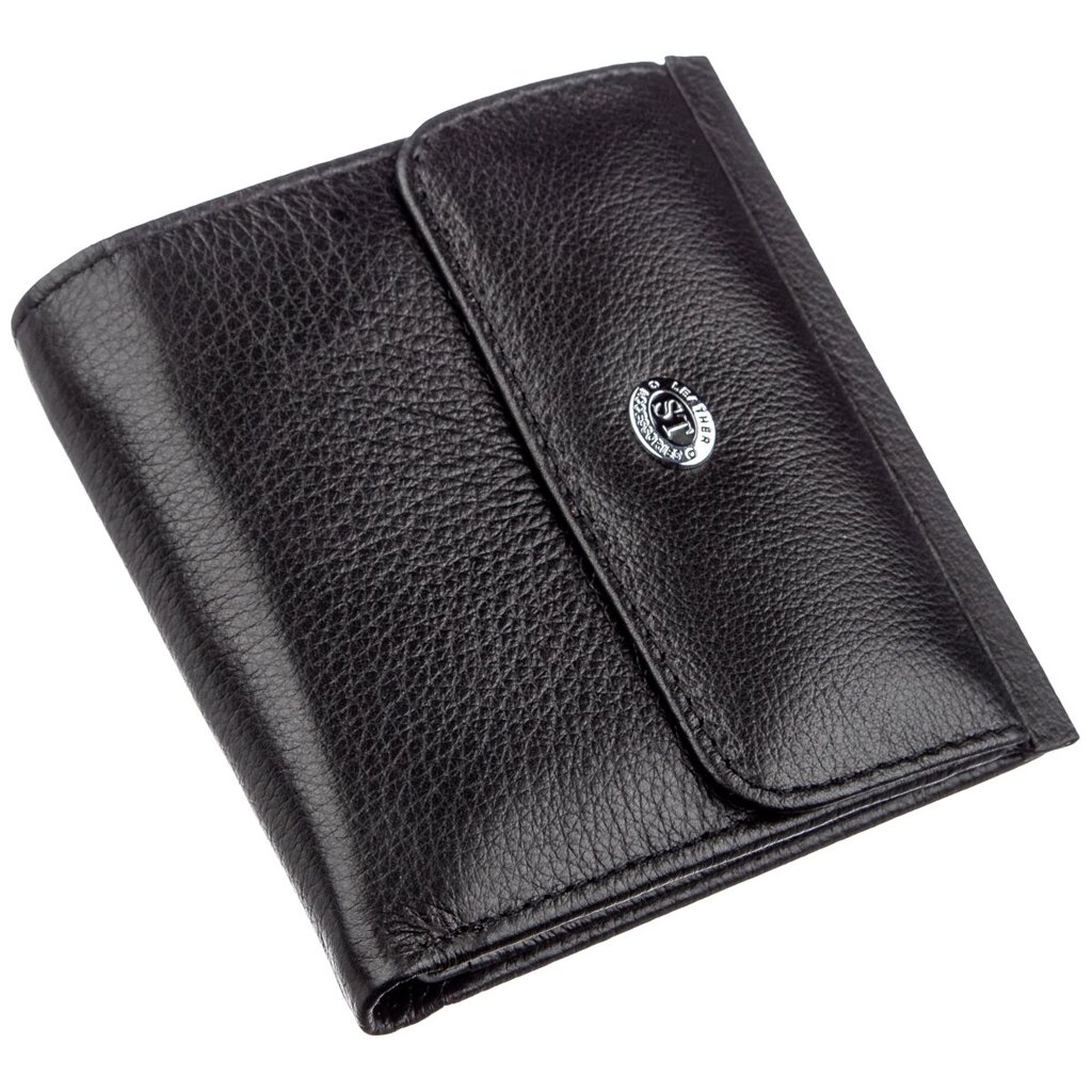 Жіночий гаманець з монетницьою ST Leather 18919 Чорний від компанії Shock km ua - фото 1