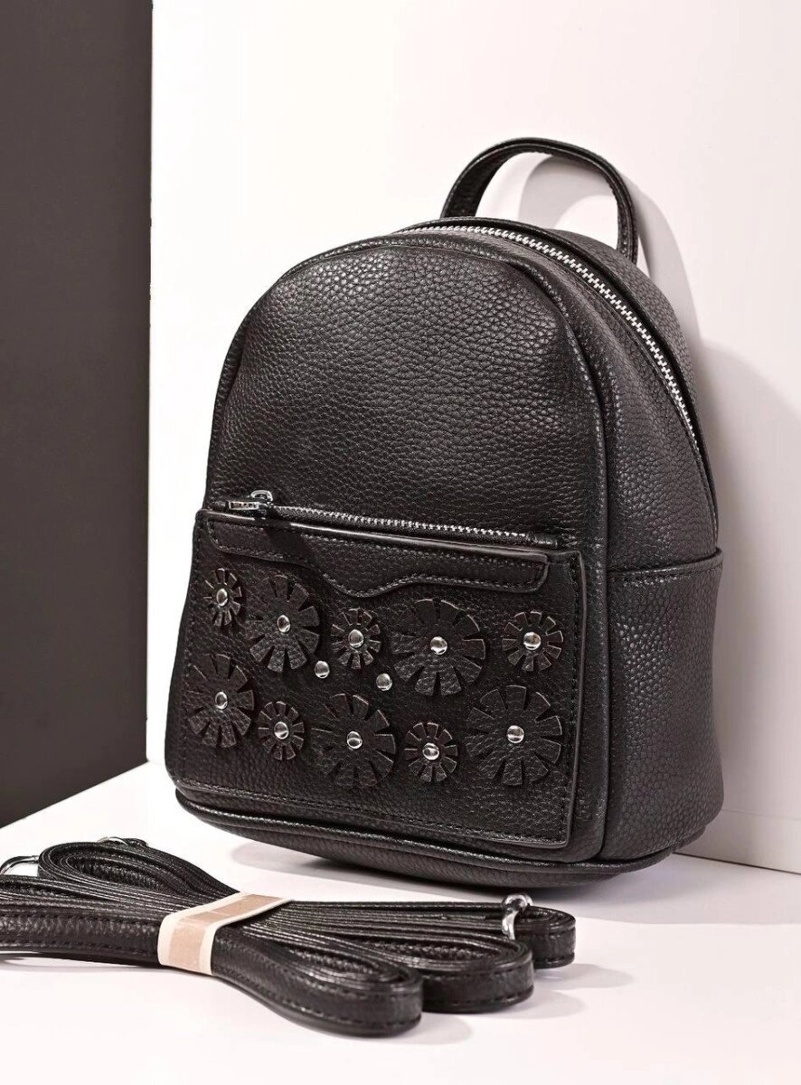 Жіночий маленький рюкзак чорний код 7-16 від компанії Shock km ua - фото 1