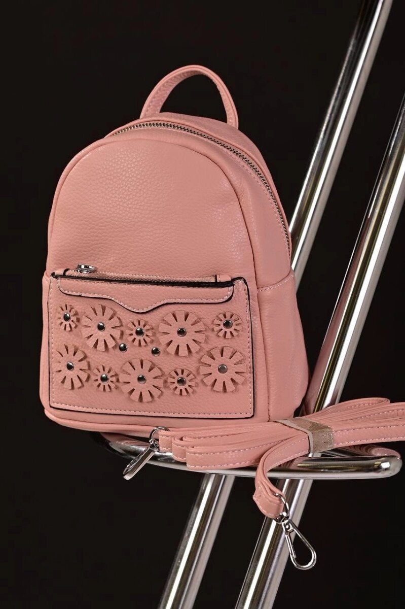 Жіночий маленький рюкзак рожевий код 7-16 від компанії Shock km ua - фото 1