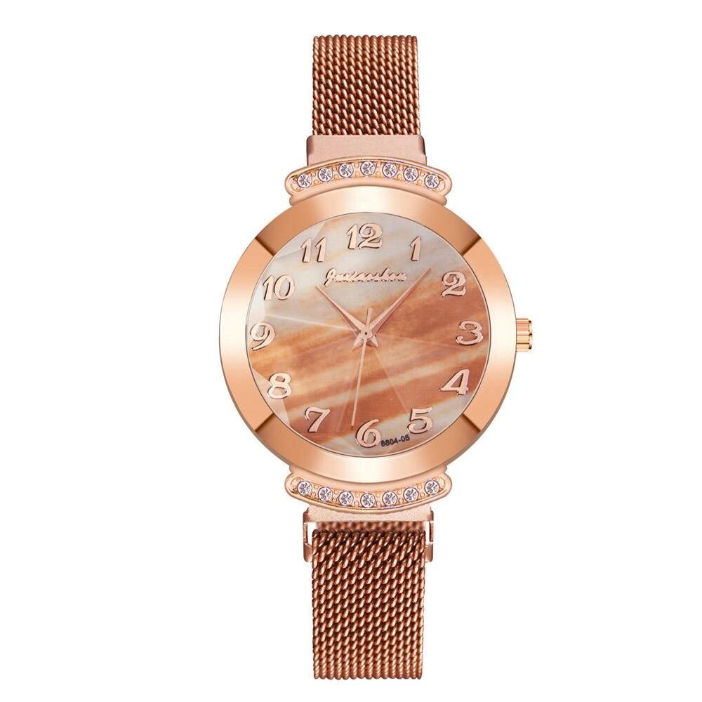Жіночий наручний годинник із золотистим ремінцем код 688 від компанії Shock km ua - фото 1