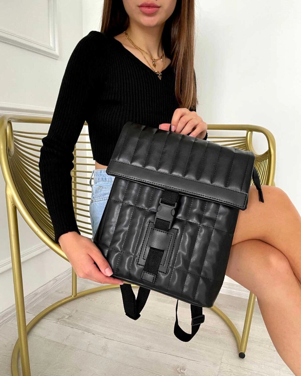 Жіночий рюкзак «Садлі» чорний від компанії Shock km ua - фото 1