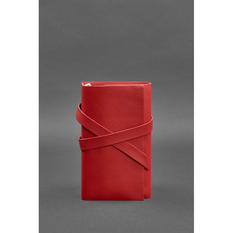 Жіночий шкіряний блокнот (Софт-бук) 1.0 Червоний від компанії Shock km ua - фото 1
