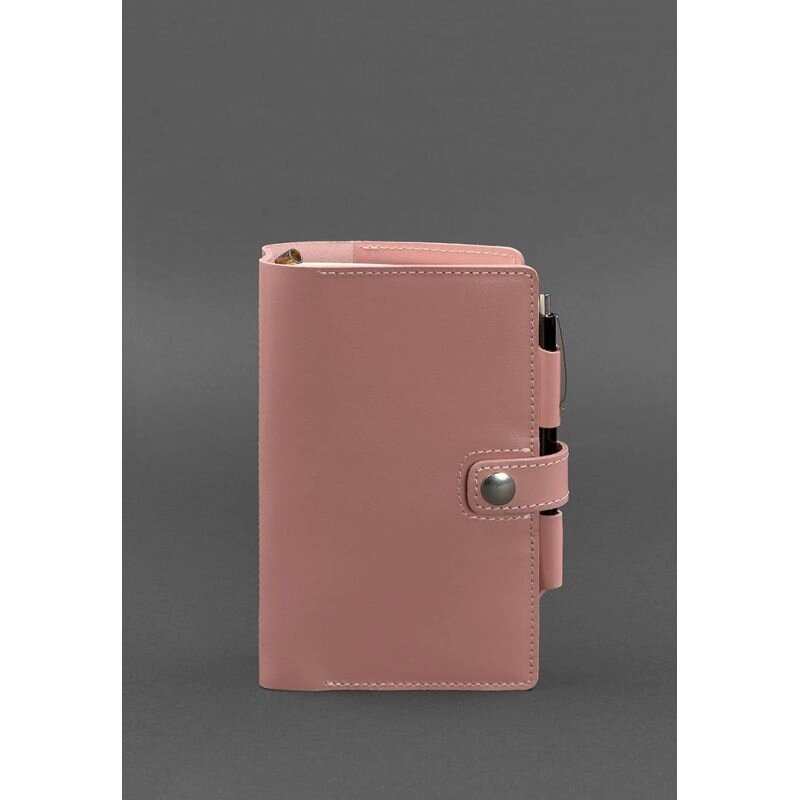 Жіночий шкіряний блокнот (Софт-бук) 4.0 рожевий від компанії Shock km ua - фото 1