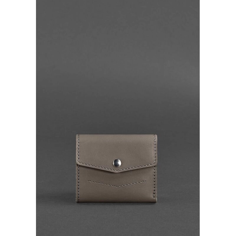 Жіночий шкіряний гаманець 2.1 темно-бежевий від компанії Shock km ua - фото 1