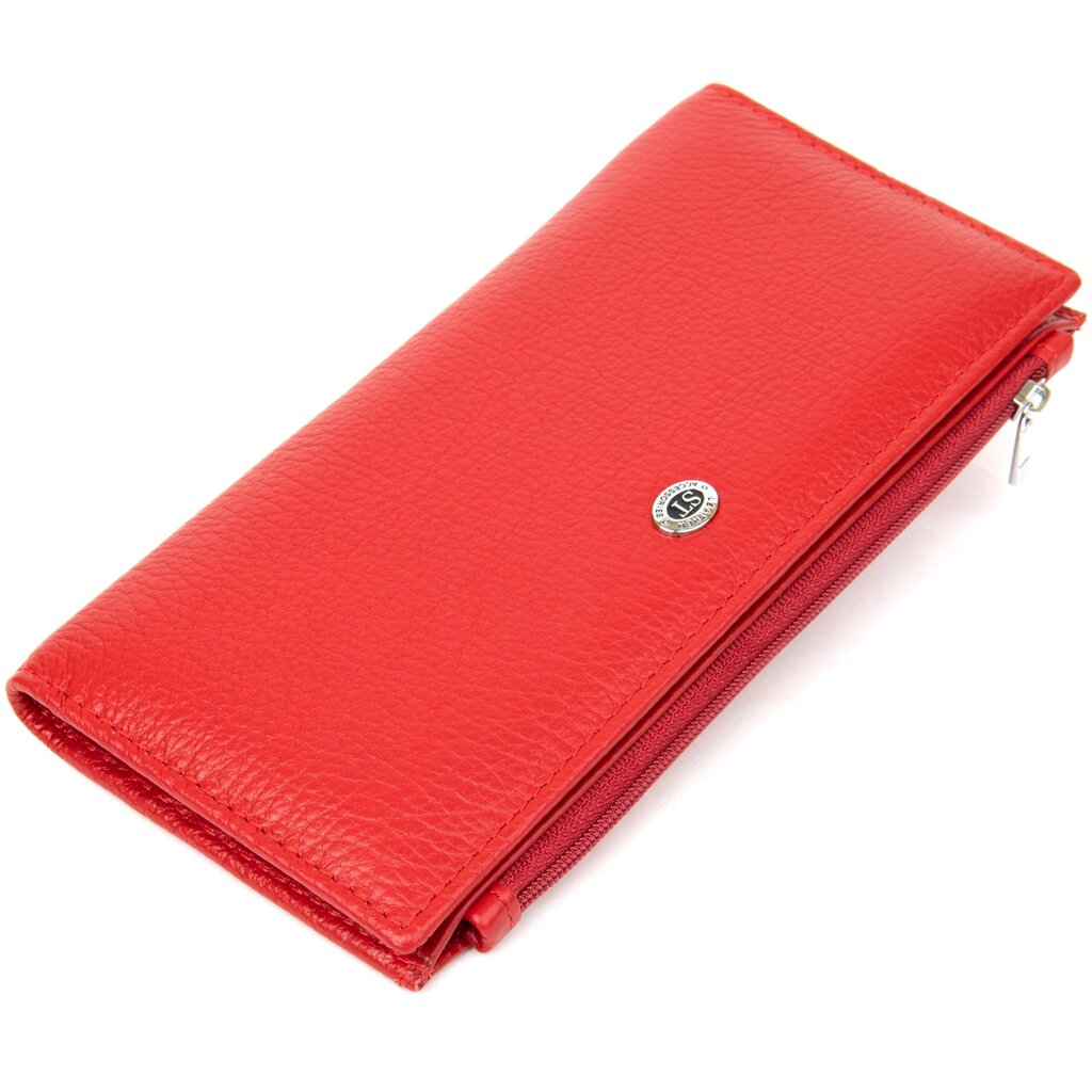 Жіночий шкіряний гаманець ST Leather 19381 Червоний від компанії Shock km ua - фото 1
