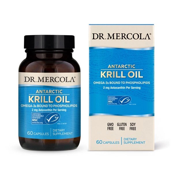 Жирні кислоти Dr. Mercola Antarctic Krill Oil, 60 капсул від компанії Shock km ua - фото 1