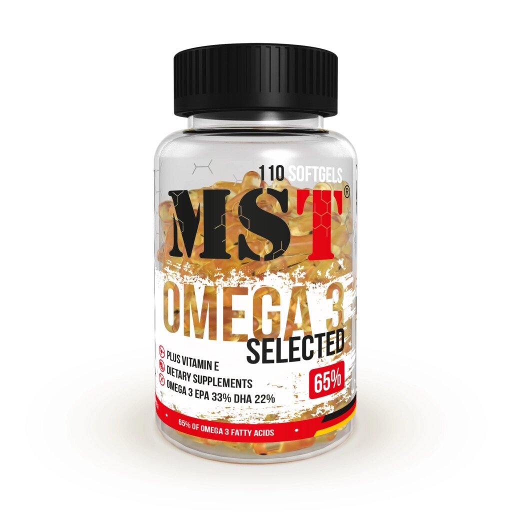 Жирні кислоти MST Omega 3 Selected 65%, 110 капсул від компанії Shock km ua - фото 1