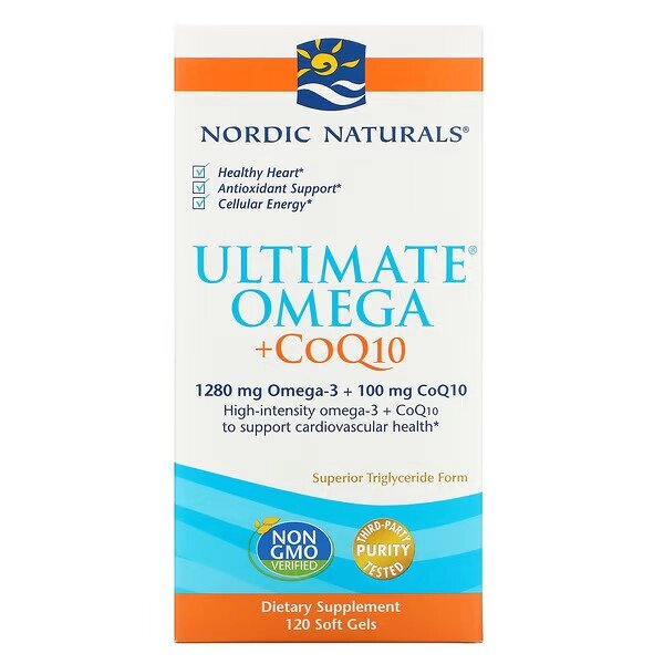 Жирні кислоти Nordic Naturals Ultimate Omega + CoQ10, 120 капсул від компанії Shock km ua - фото 1
