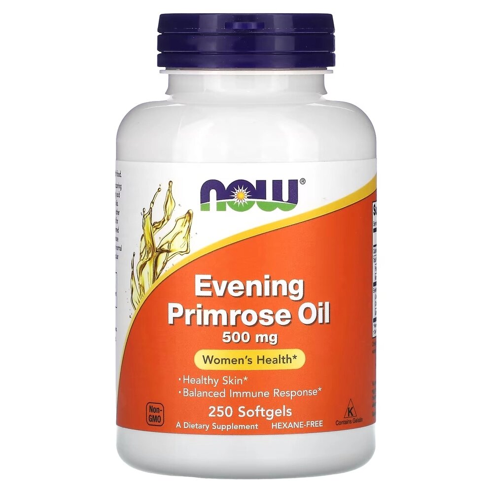 Жирні кислоти NOW Evening Primrose Oil 500 mg, 250 капсул від компанії Shock km ua - фото 1