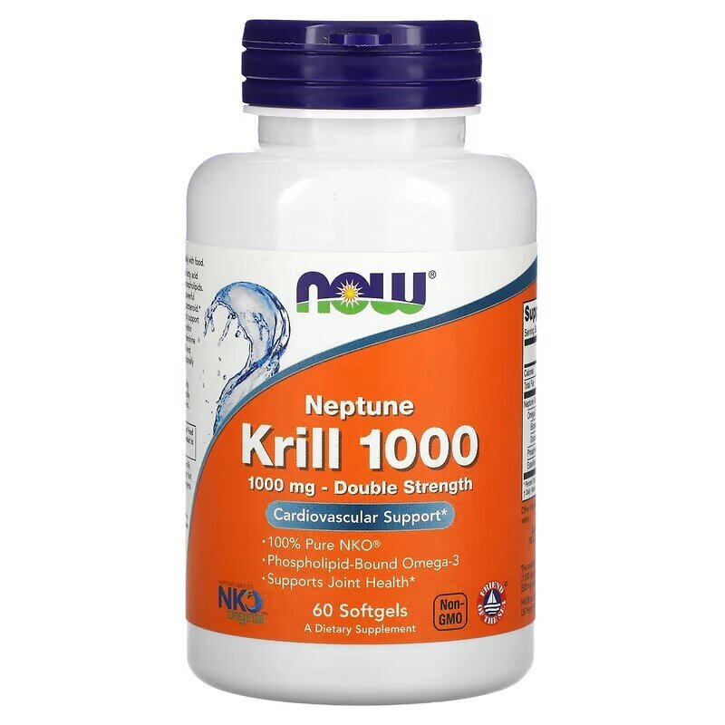 Жирні кислоти NOW Neptune Krill Oil 1000 mg, 60 капсул від компанії Shock km ua - фото 1