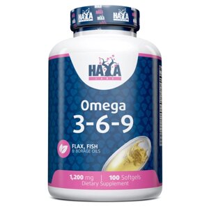 Жирні кислоти Haya Labs Omega 3-6-9, 100 капсул