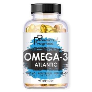 Жирні кислоти Powerful Progress Atlantic Omega-3, 90 капсул