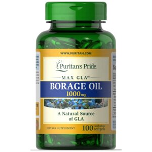 Жирні кислоти Puritan's Pride Borage Oil 1000 mg, 100 капсул
