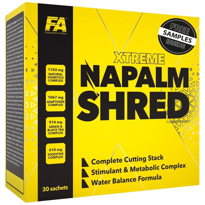 Жироспалювач Fitness Authority Napalm Shred, 30 пакетиков від компанії Shock km ua - фото 1