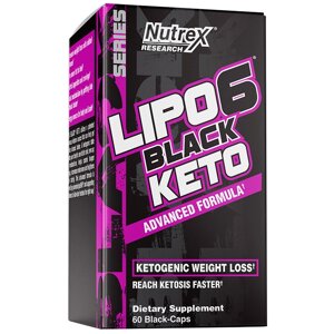 Жироспалювач Nutrex Research Lipo-6 Black Keto, 60 капсул