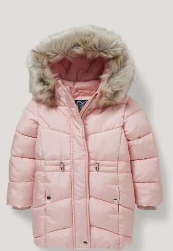 Зимове пальто для дівчинки рожеве 30213, розмір 98