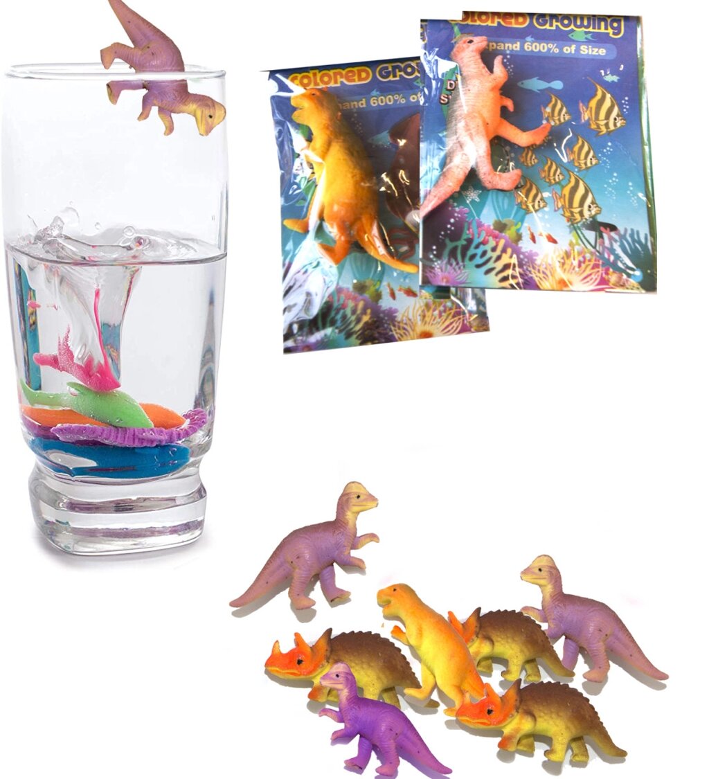 Зростаючі у воді іграшки 6х3см Динозаври кольорові (1шт) від компанії Shock km ua - фото 1