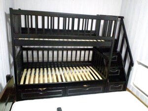 Ліжко двоповерхова дерев'яна Фор