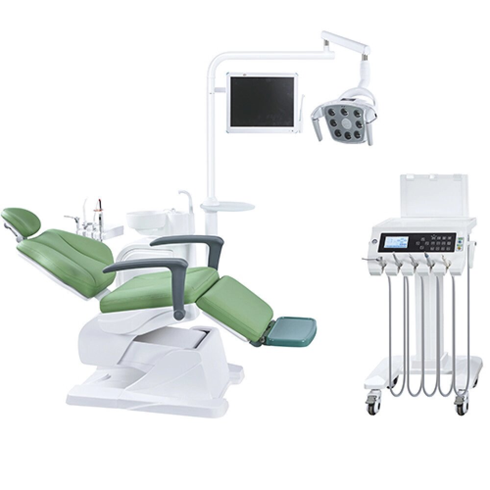 AY-A4800 стоматологічна установка трьох секційне крісло нижня подача інструментів від компанії Медтехніка ZENET - Товари для здоров'я, затишку та комфорта - фото 1