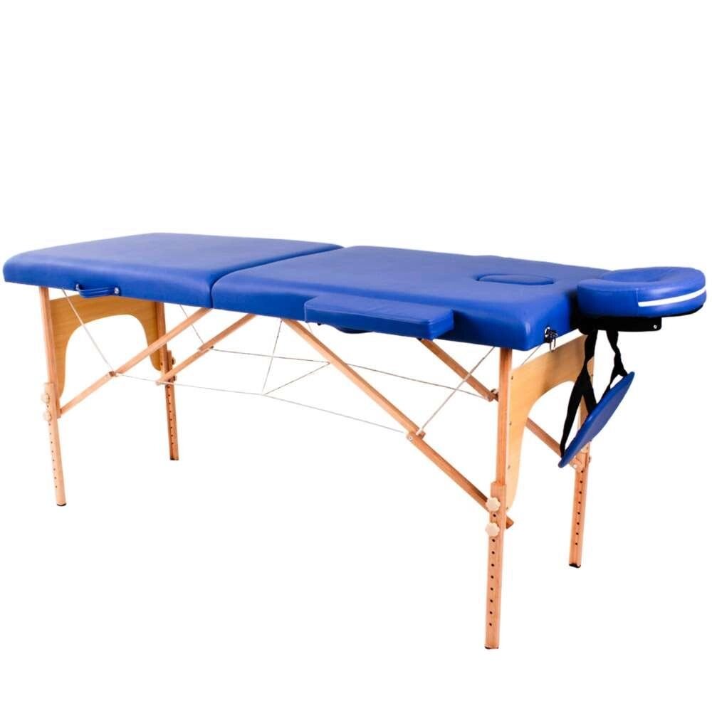 Дерев'яний складаний масажний стіл (2 секції) SMT-WT021 від компанії Медтехніка ZENET - Товари для здоров'я, затишку та комфорта - фото 1