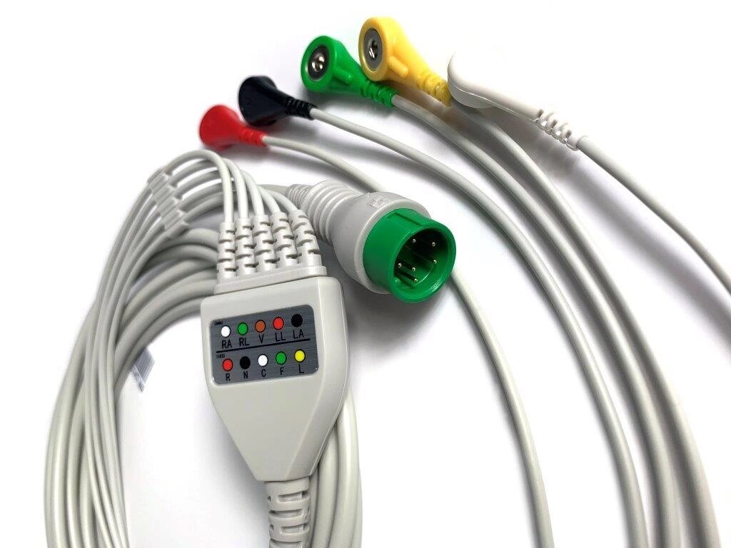 ЕКГ кабель для монітора К12 (15010020) від компанії Медтехніка ZENET - Товари для здоров'я, затишку та комфорта - фото 1