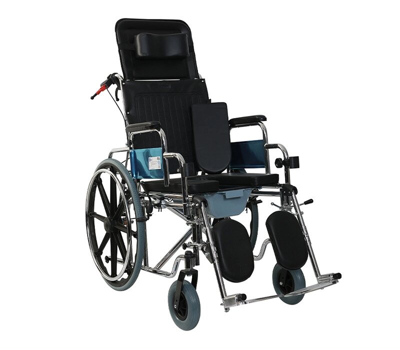 Інвалідна коляска багатофункціональна з санітарним оснащенням Heaco G124 від компанії Медтехніка ZENET - Товари для здоров'я, затишку та комфорта - фото 1