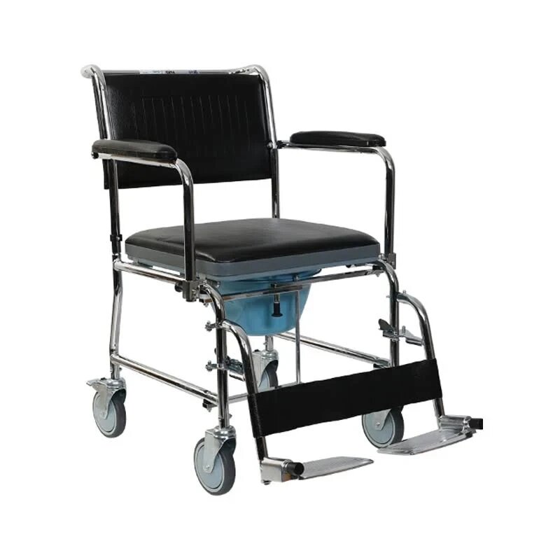 Інвалідна коляска  G125 з санітарним обладнанням від компанії Медтехніка ZENET - Товари для здоров'я, затишку та комфорта - фото 1