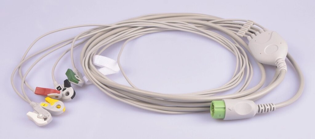 Кабель ЕКГ 5-ти електродний (IEC) від компанії Медтехніка ZENET - Товари для здоров'я, затишку та комфорта - фото 1
