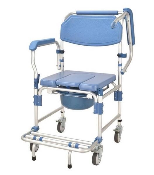 Коляска для інвалідів з туалетом MIRID KDB-697B. Багатофункціональний інвалідне крісло для душу і туалету від компанії Медтехніка ZENET - Товари для здоров'я, затишку та комфорта - фото 1
